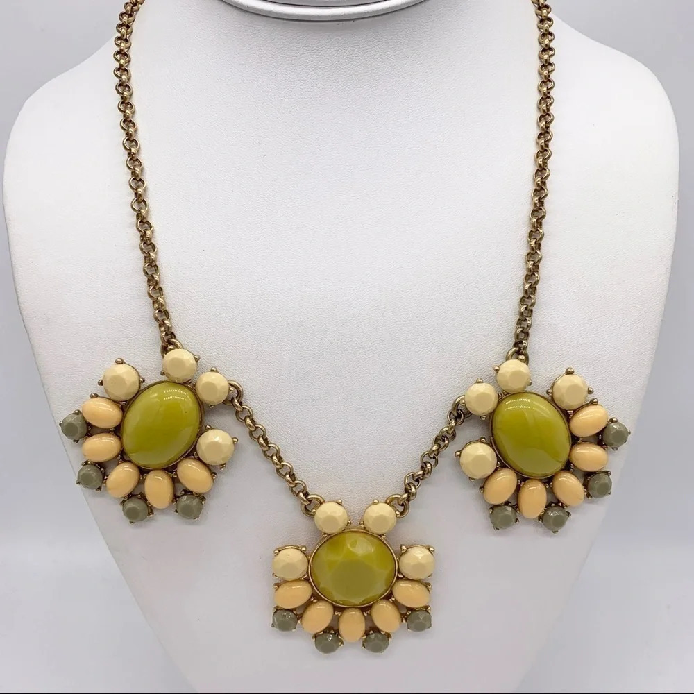 J. Crew Jeweled Flower Necklace